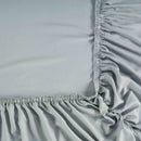 KATHY IRELAND HOME LYOCELL & LINEN BLEND 4-PIECE SHEET SET QUEEN - MOUSE GRAY - Like New