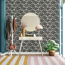 Tempaper x Novogratz Zebra Feather Palm Removable Peel Stick Wallpaper - Brand New