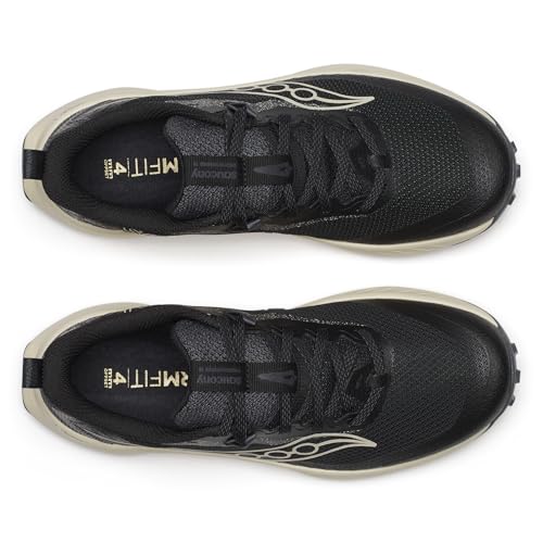 SAUCONY WOMEN'S PEREGRINE 15 TRAIL RUNNING SHOES - SIZE 8 - BLACK/PEARL - Like New