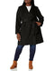 COLE HAAN WOMEN'S BELTED WOOL CLASSICALLY ELEGANT COAT - SIZE 2 - BLACK - Brand New