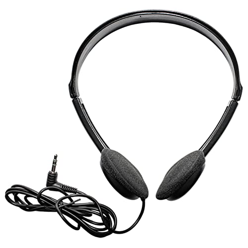 MAXELL CORD ADJUSTABLE HEADBAND WIRED HEADPHONES WITH MICROPHONE HP100WM - BLACK - Like New