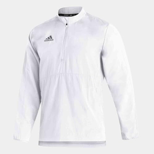 GM1849 ADIDAS SIDELINE 21 LONG SLEEVE 1/4 ZIP WHITE/GRAY SIZE L - Like New