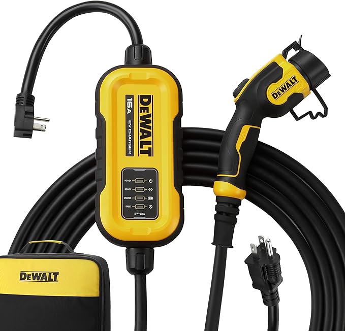 DEWALT Portable Electric Vehicle Level 2 EV Charger up to 16 Amps 120-240V Like New