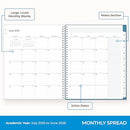 Blue Sky 2025-2026 Weekly and Monthly Academic Year Teacher Lesson Planner - Like New