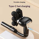 GENERIC 2-IN-1 6 HEAD MASSAGE GUN WITH EXTENSION HANDLE, 12MM - BLACK - Like New