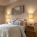 Pesuten RGB LED Wall Sconce Fabric Shade Remote Controlled Set of 2 WL-USB2 - Like New