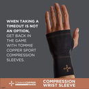 TOMMIE COPPER SPORT COMPRESSION WRIST SLEEVE - LARGE/XL - BLACK - Like New
