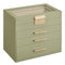 SONGMICS Jewelry Box with Glass Lid, 4-Layer Jewelry Organizer, 3 Drawers - Like New