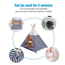 isYoung Pet Tent Bed Pet Teepee House for Cats, Dogs WashableB07FKYCMBF - Navy - Brand New