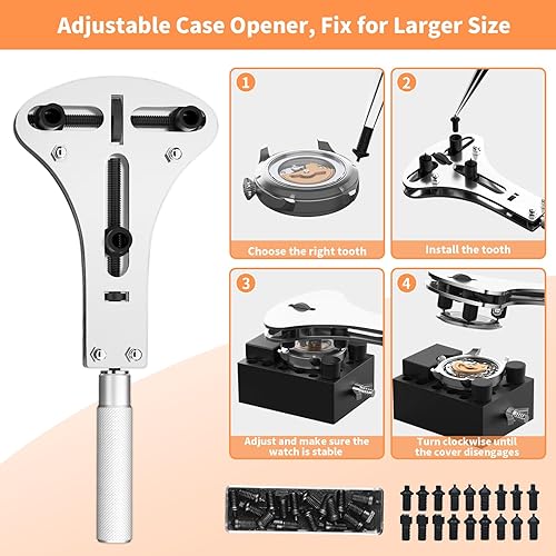 BYNIIUR Watch Repair Kit with Carrying Case -BLACK - Like New