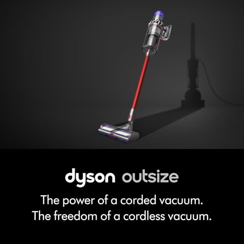 447922-01 DYSON SV29 OUTSIZE CORDLESS VACUUM CLEANER - NICKEL/RED - Like New