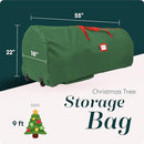 HANDY LAUNDRY ROLLING TREE STORAGE BAG 9FT ARTIFICIAL HOLIDAY TREE 5649 - GREEN - Like New