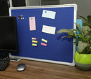 Bulletin Board Set 24 x 18 10 Thumb Tacks Blue Fabric Pin Board B01DJKEUZI - Brand New