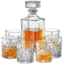 Style Setter Whiskey Decanter Set with Glasses 410616-7RB - Louisville - Like New
