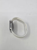 APPLE WATCH SERIES 4 (GPS + CELLULAR) 40MM STAINLESS STEEL CASE WHITE SPORT BAND - Like New
