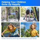 YSSOA Trampoline 12FT with Safety Enclosure Net Wind Stakes 400LBS - Blue - Like New