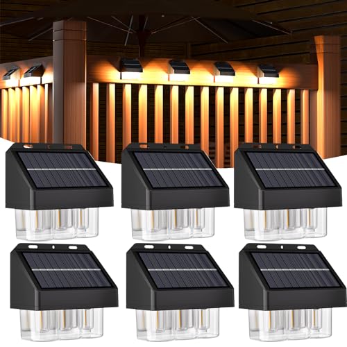 AOSEA High Bright Solar Lights Outdoor IP67 Waterproof, 6 Pack Solar Wall - Like New