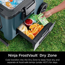 NINJA FROSTVAULT™ 45 QT WHEELED COOLER WITH DRY ZONE - LAKESHORE BLUE - Like New