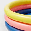 SUN SQUAD 3 RING POOL 105 GAL ROUND KIDDIE POOL - YELLOW/PINK/NAVY - Like New