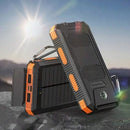 WINSWAY SOLAR CAMPING 10000MAH POWER BANK LARGER SOLAR PANEL - ORANGE - Like New