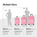 GinzaTravel Luggage Sets 3 Piece Large Suitcase Wheels B0CT7TK11M - Pink - Brand New