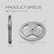 HULKFIT 1" CAST IRON WEIGHT PLATE MULTI-GRIP COATED BARBELLS 45 Pounds - GRAY - Like New