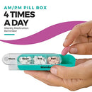MEDCA WEEKLY PILL ORGANIZER 7 COMPARTMENTS FOUR TIMES-A-DAY MED393 - BLACK - Like New