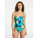 TIME AND TRU WOMEN'S PLUS SIZE ONE PIECE SWIMSUIT SIZE 1X - TEAL MOON - Brand New