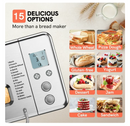 CALMDO CD-BM1KG Involly Bread Machine 2.2LB Bread Maker 15-in-1 Stainless Steel - Like New