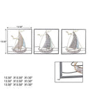 Adeco 3D Metal Sailboat Wall Art Set 2, 24" B0BZ7YQQL1 - Blue/Gold - Brand New