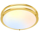 TOBUSA 13" LED Flush Mount Ceiling Light, Gold Kitch Fixture 5 Color Temp - Like New