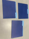 OFFICE DEPOT 2-TONE FILE FOLDERS, 1/3 TAB, LETTER SIZE, PACK OF 24 - NAVY - Like New