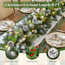 SHareconn 2Pcs 9FT Prelit Artificial Christmas Garland Color Changing Lights - Brand New