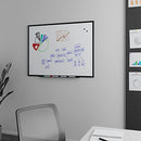 TRURED Magnetic Dry Erase Whiteboard 4 x 3 Feet 4 Markers Black Aluminum Frame - Like New