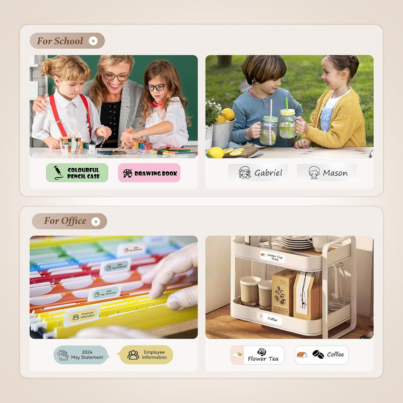 NIIMBOT D110 LABEL MAKER MACHINE WITH TAPE, SIZE SMALL - PINK - Like New