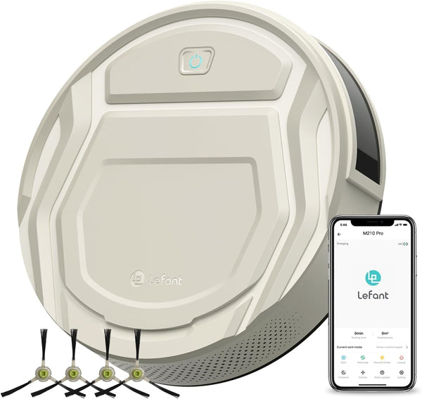 LEFANT LEFANT ROBOT VACUUM M210 PRO, 2200PA SUCTION,120 MINS RUNTIME - CHAMPAGNE - Like New