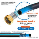 Heavy Duty Garden Hose 5/8"x 200 ft Leader Water Hose, 10 Pattern Spray - Black - Brand New