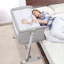 SYCYH Baby Bassinet Baby Bedside Sleeper Comfy Mattress Adjustable - Light Gray - Like New