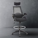 BOLISS Drafting Chair Tall Office Chair with Flip-up Armrests Ergonomic - Black - Like New