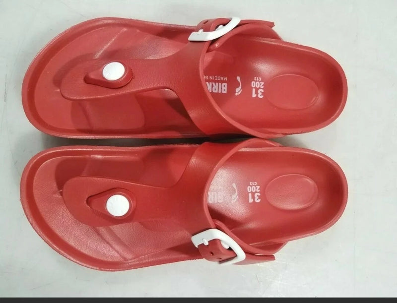 BIRKENSTOCK WOMENS RED WATER-FRIENDLY GIZEH EVA SANDAL - MEN 3 WOMEN 5 - RED - Like New