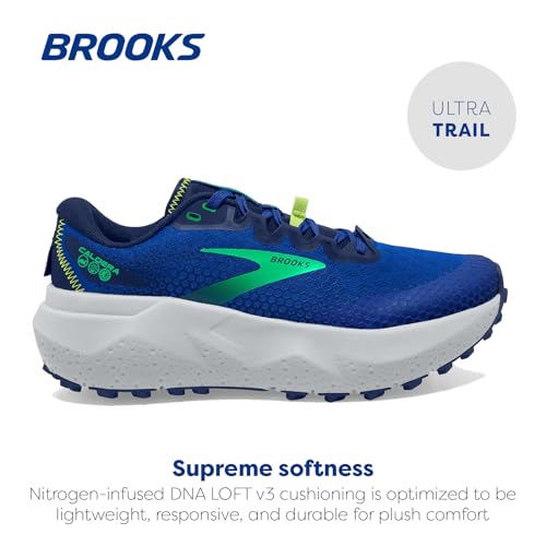 BROOKS MEN'S CALDERA 6 TRAIL RUNNING SHOE, SIZE MEN 10 BLUE/GREEN - Like New