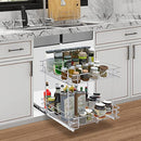 Fulgente Chrome Finish Pull Out Drawer Cabinet Organizer B09LTVDPRP - Silver - Brand New