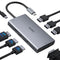 HODO USB C DOCKING STATION DUAL MONITOR ADAPTER FOR DELL HP - GRAY - Like New