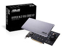 ASUS HYPER M.2 X16 PCIE 3.0 X4 EXPANSION CARD V2 - GRAY/BLACK - Like New