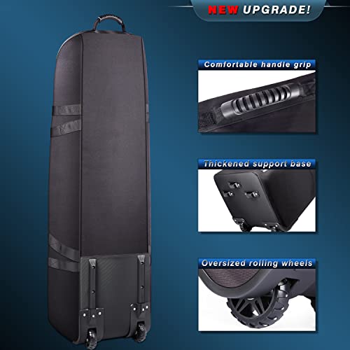 CHAMPKEY 1200D SOFT PADDED GOLF TRAVEL BAG WITH SUPPORT ROD - BLACK - Like New