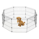 IRIS USA METAL PET DOG PUPPY PLAYPEN FOLDABLE 58" X 58" X 24" 500270 - BLACK - Like New