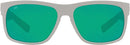 Costa Baffin Sunglasses 06S9030 - Light Grey/Green Mirror - Like New
