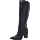 I.N.C Paiton Block-Heel Boots, Created for Macy's BLACK CROCODILE SIZE 9 - Like New