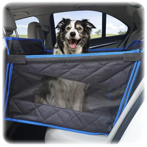 MOPPSON LARGE DOG CAR SEAT, WATERPROOF FABRIC, DOG HAMMOCK, 21X13X19, 40LB - BLK - Like New