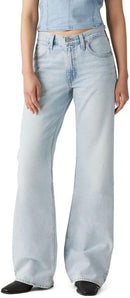 LEVI'S WOMENS 94 BAGGY BOOTCUT JEANS, SIZE W34 X L31 - ABRAIDED ART - Brand New
